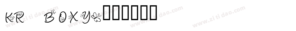 KR Boxy2字体转换
